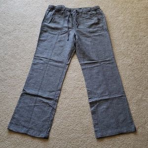 Large grey linen pants